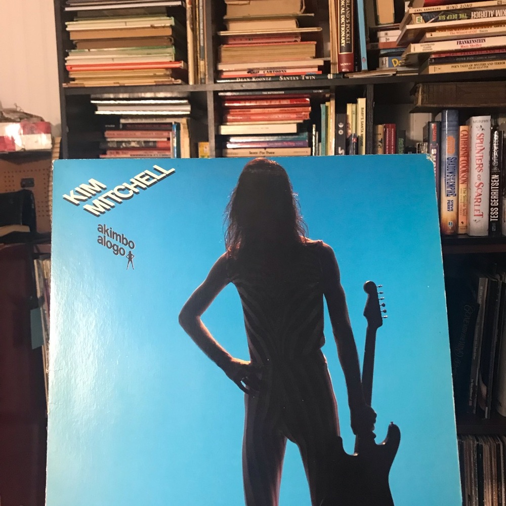 1984 Kim Mitchell 'Akimbo Alogo' Blue Vinyl record